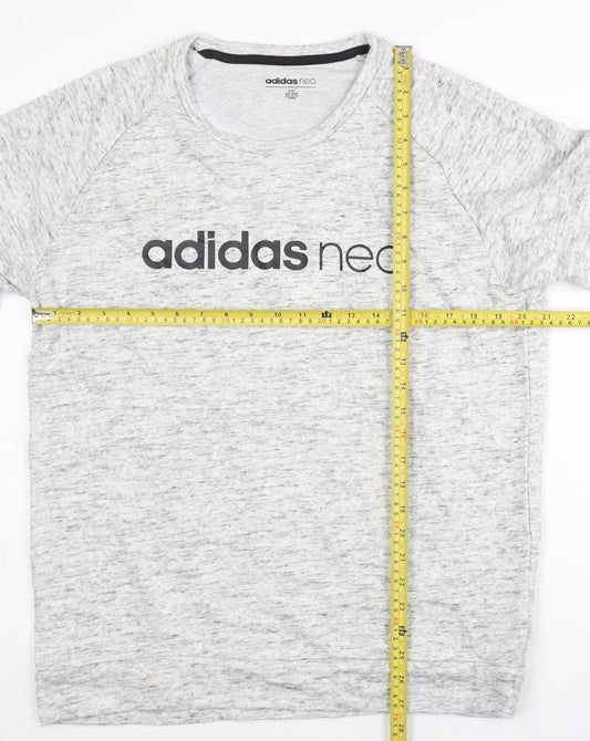 Adidas Neo Men’s Grey Logo Sweatshirt L Pullover Crew Neck