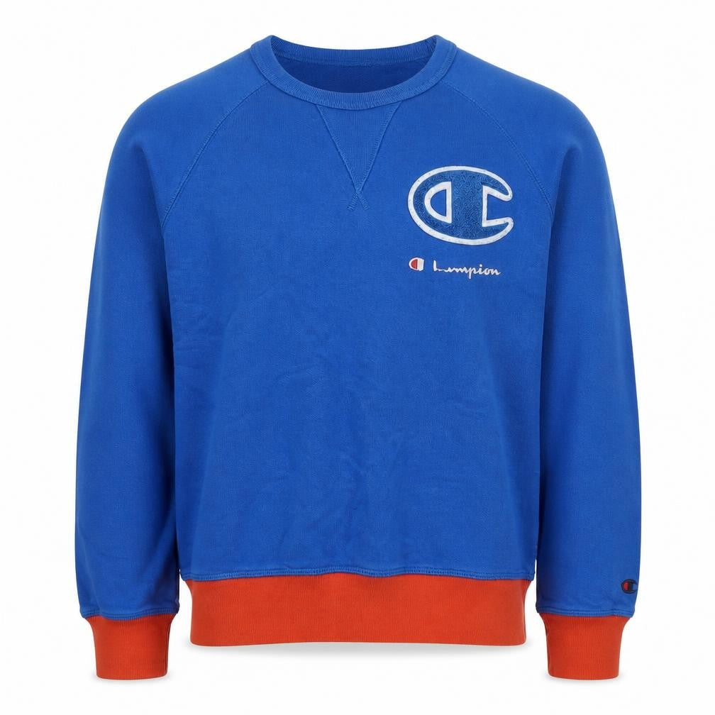 Mens UK S Regular Champion Blue Pullover Sweatshirt