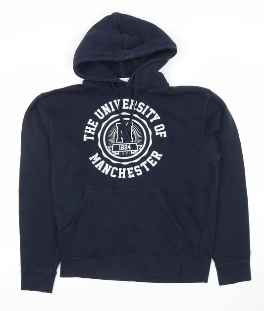 Russell Mens Blue Small Pullover Hoodie University of Manchester