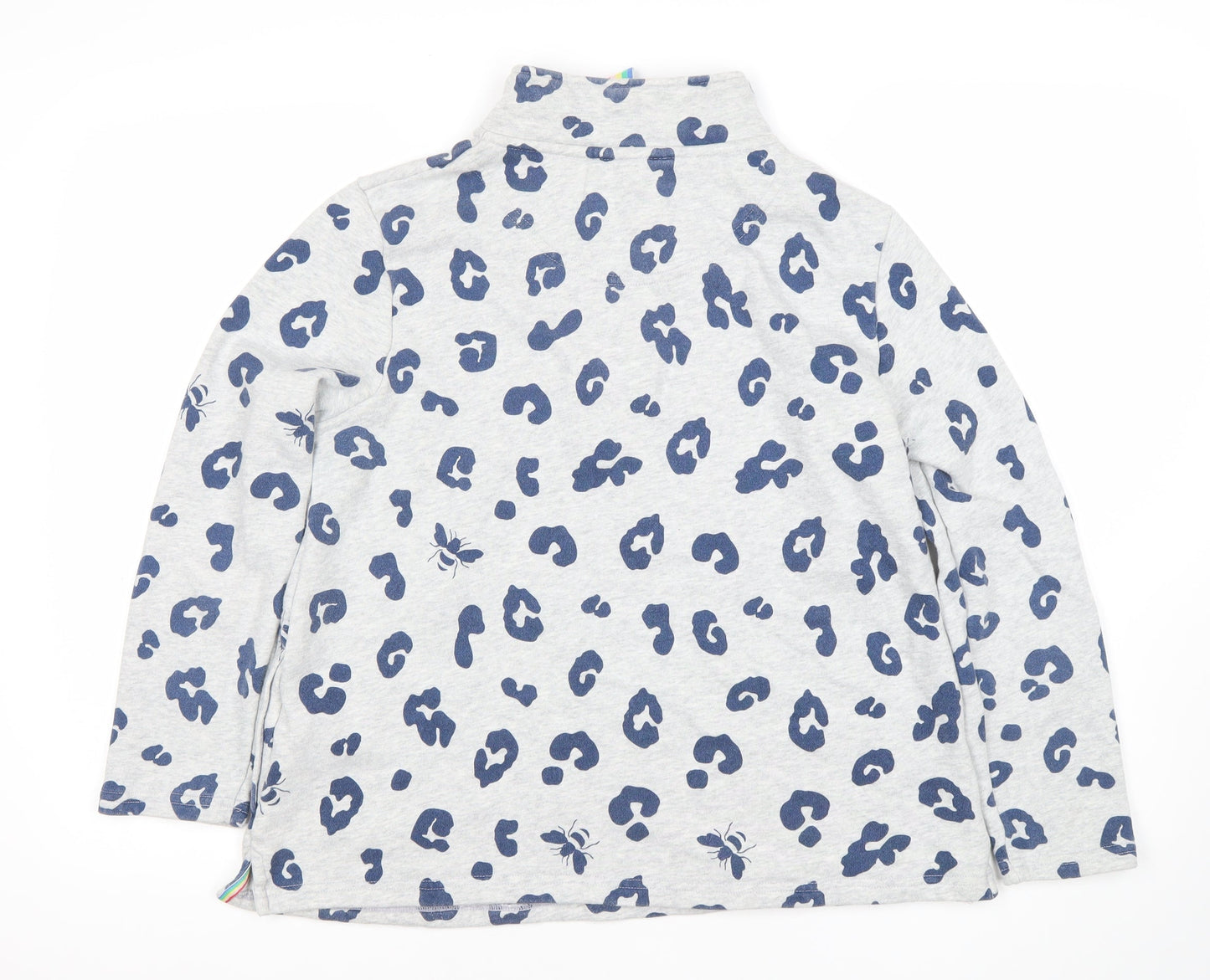 Joules Women’s Grey Animal Print 1/2 Zip Sweatshirt UK 12