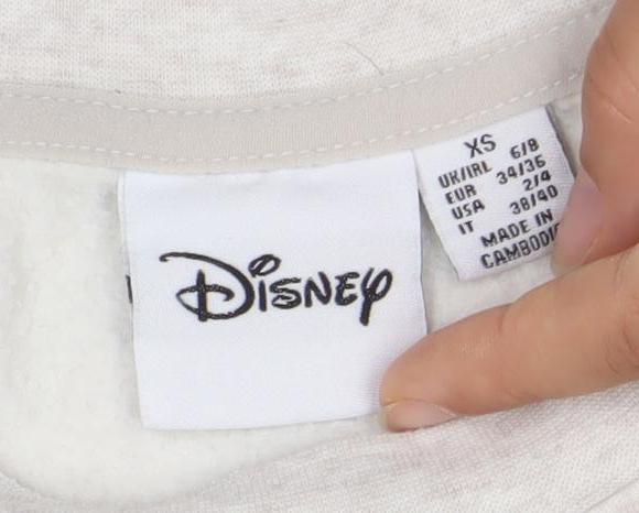 Disney Women Beige XS Pullover Sweatshirt Lion King Simba Graphic