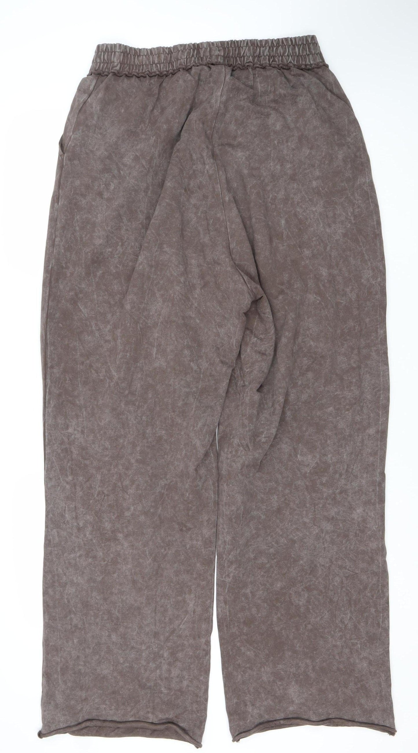 Collusion Womens Brown L Sweatpants Cotton Elastic Waist