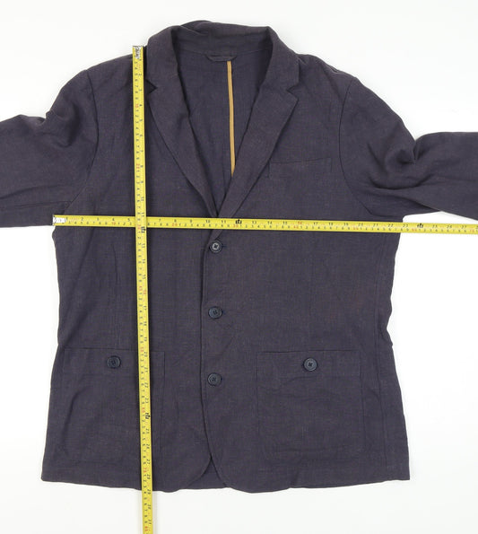 Rohan Men’s Blue Linen Blazer Jacket Size 44 Regular Summer Smart Casual