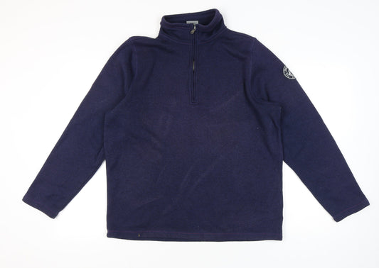 TOG24 Mens Blue XL Fleece Sweatshirt 1/2 Zip Pullover Outdoor