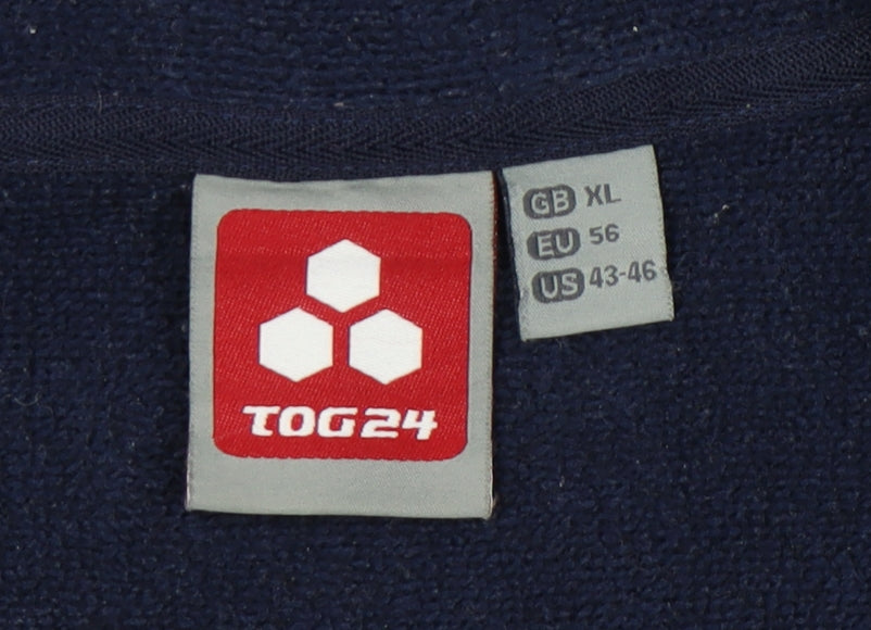 TOG24 Mens Blue XL Fleece Sweatshirt 1/2 Zip Pullover Outdoor
