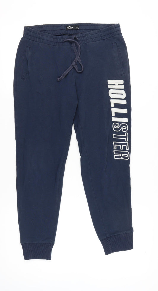 Hollister Women’s Blue Jogger Sweatpants S Casual Logo Trousers