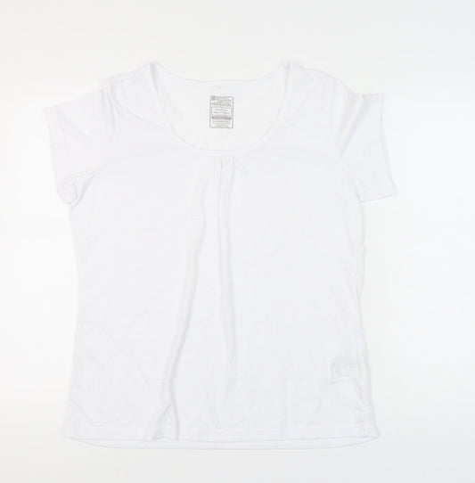 Mountain Warehouse Womens White Size 16 Scoop Neck Quick Dry T-Shirt