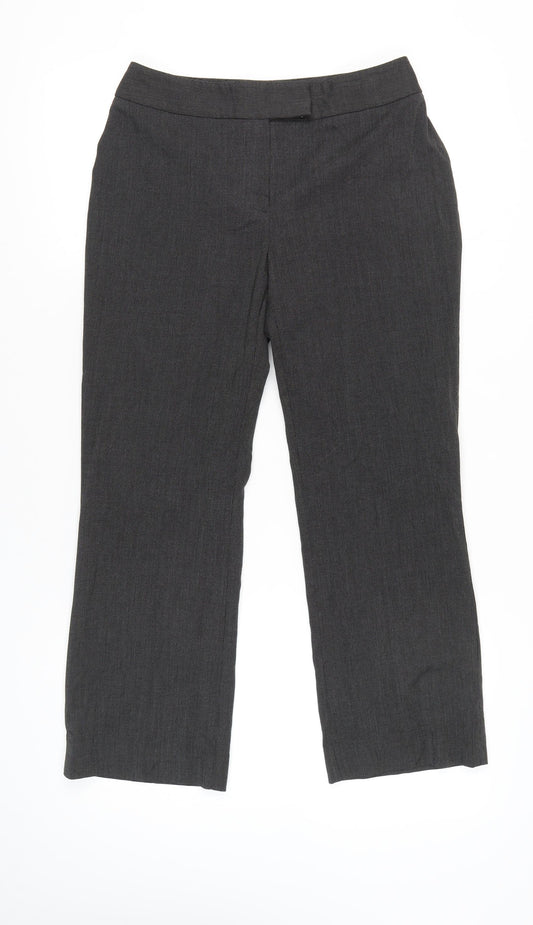 Slater Women’s Grey Size 10 Regular Straight Dress Trousers
