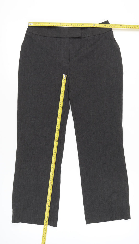 Slater Women’s Grey Size 10 Regular Straight Dress Trousers