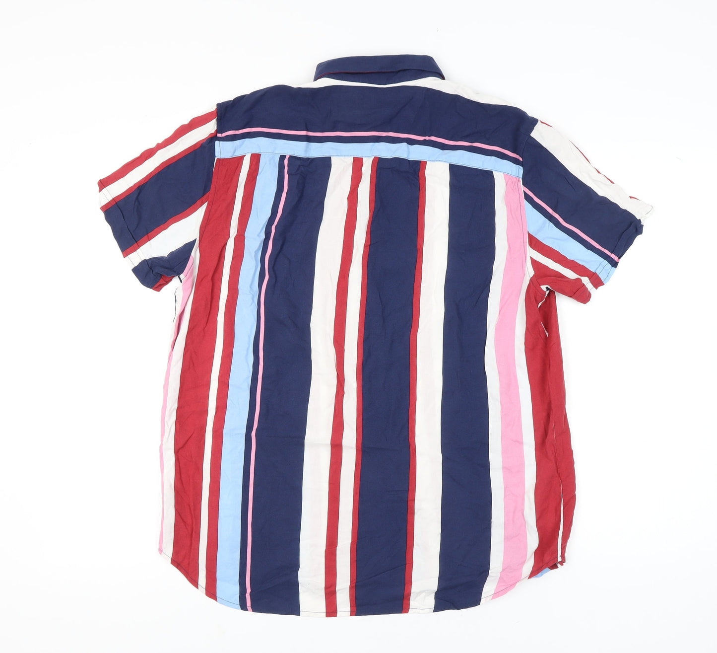 Jack & Jones Men’s Multicoloured XL Striped Short Sleeve Button-Up Shirt