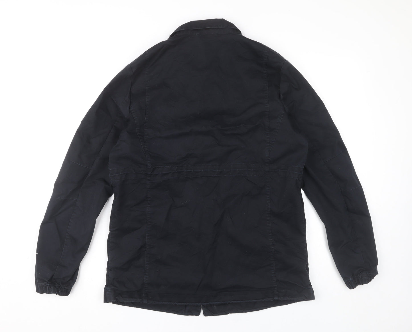 Nike Womens Black Military Jacket M Mid-Length Cotton Blend