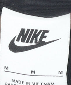 Nike Womens Black Military Jacket M Mid-Length Cotton Blend