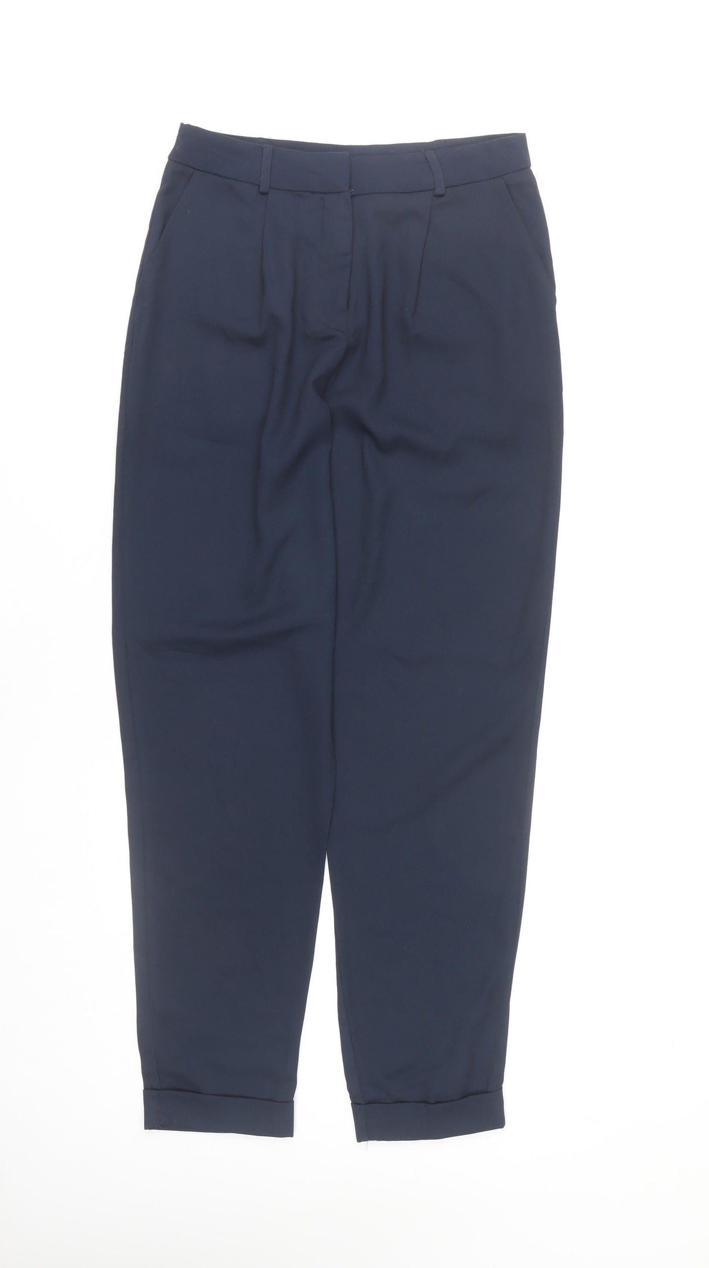 ASOS Women’s Blue Size 6 Pleated Tapered Trousers