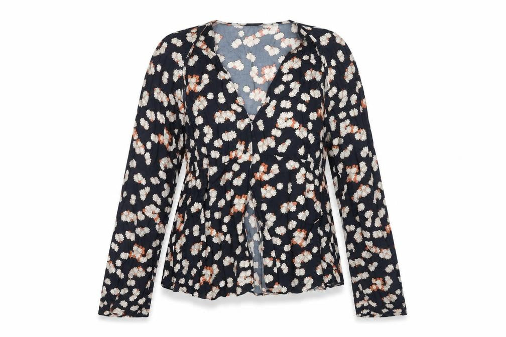 Zara Women’s Multicoloured Floral Wrap Blouse Size 8