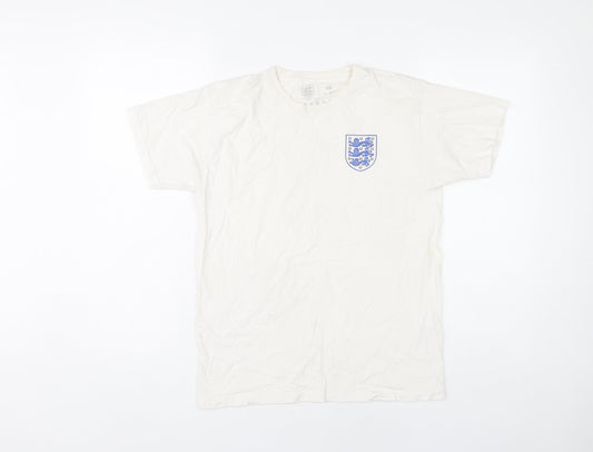 The Football Association Boys White Football Logo T-Shirt 11-12Y Casual Sportswear