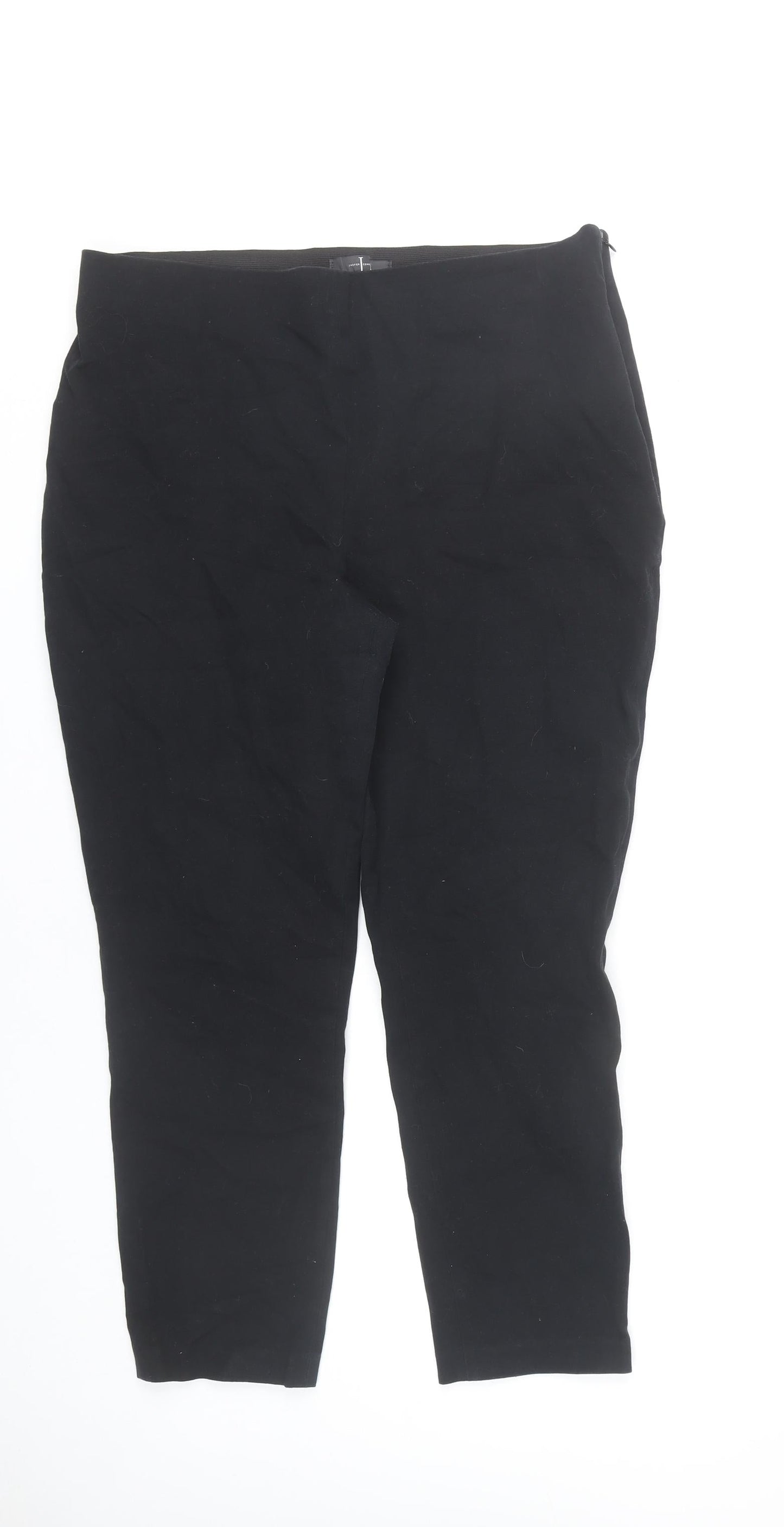 Jasper Conran Women’s Black Size 16 Slim Stretch Cotton Trousers