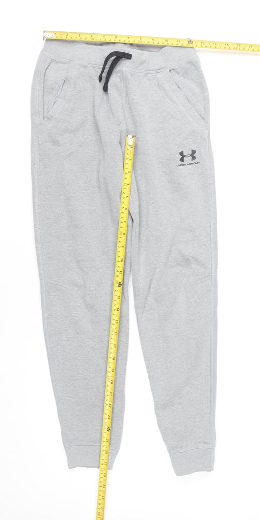 Under Armour Boys Grey XL Jogger Sweatpants with Elastic Waist Pockets