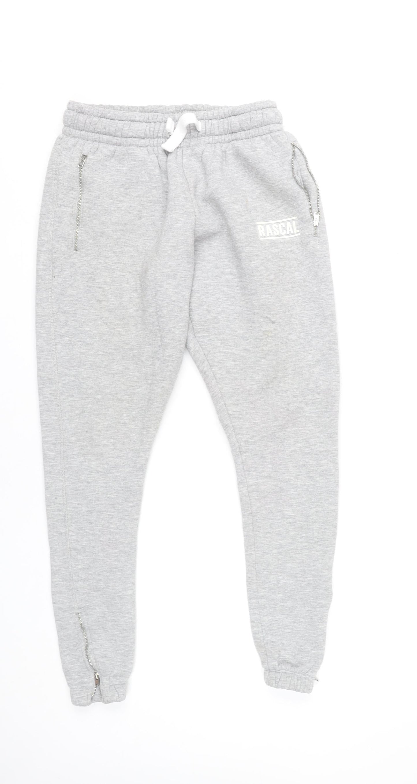 Rascal Boys Grey Jogger Sweatpants XL Zip Pockets Elastic Waist