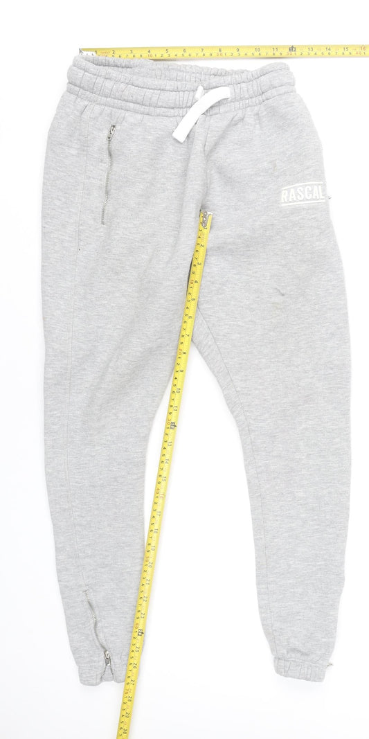 Rascal Boys Grey Jogger Sweatpants XL Zip Pockets Elastic Waist