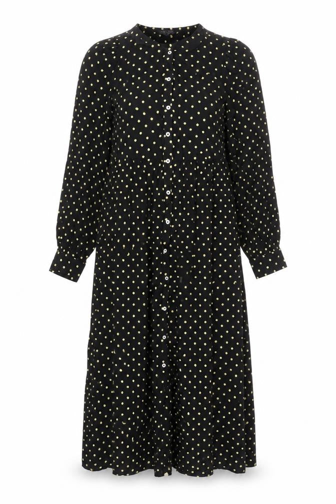 Marks and Spencer Women’s Black Polka Dot Long Shirt Dress Size 8