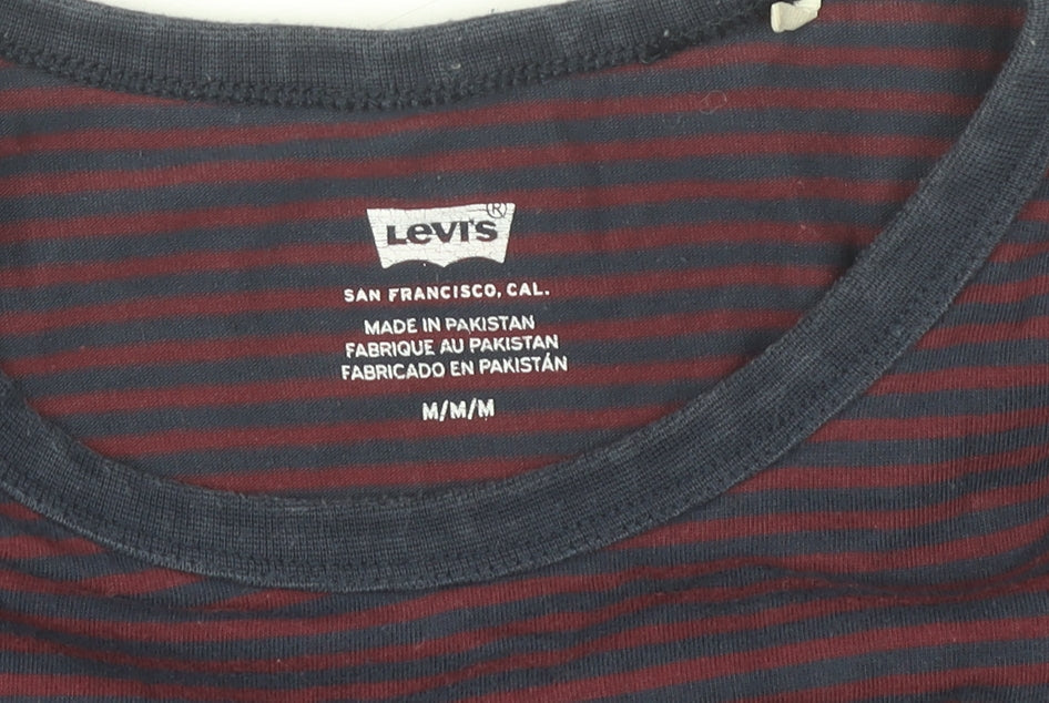 Levi's Womens Striped T-Shirt Medium Multicoloured Short Sleeve Casual