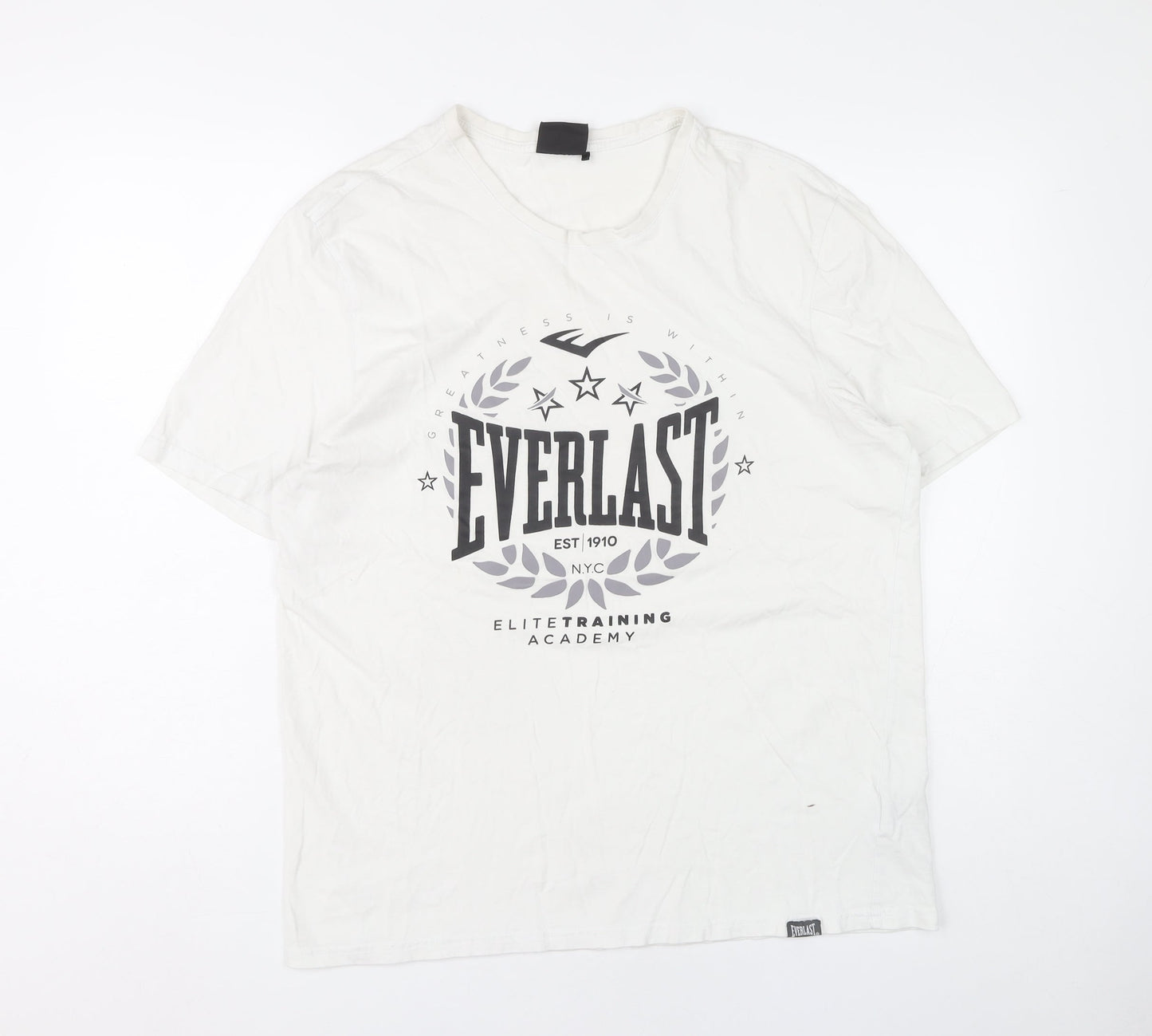 Everlast Men's White XL Sports Graphic Crew Neck T-Shirt