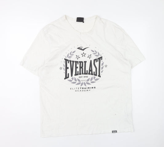 Everlast Men's White XL Sports Graphic Crew Neck T-Shirt