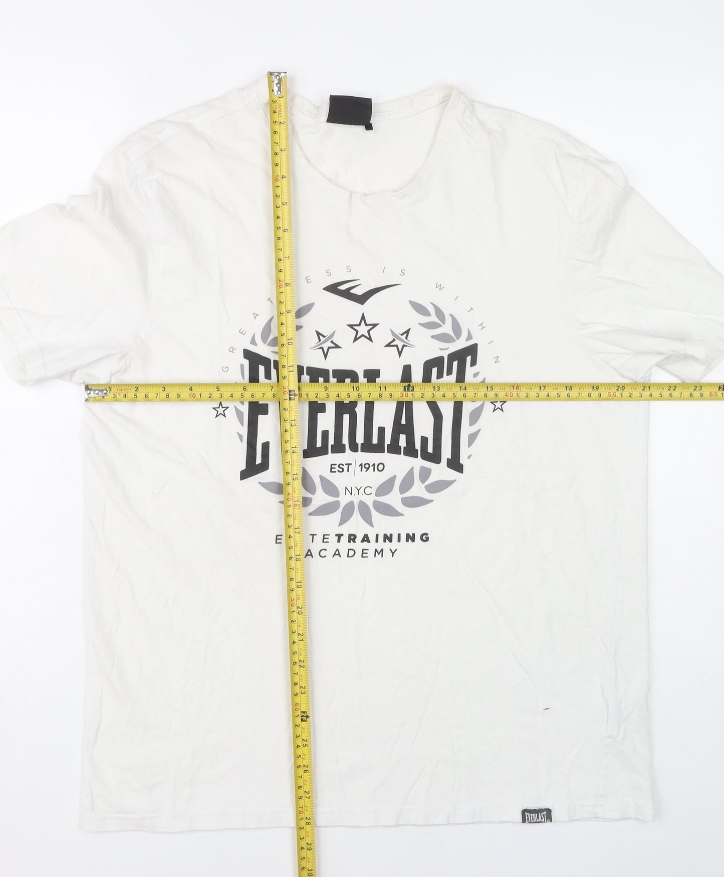 Everlast Men's White XL Sports Graphic Crew Neck T-Shirt