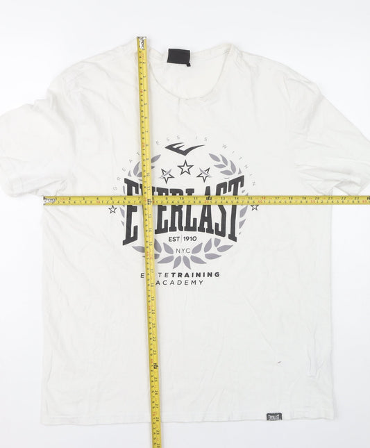 Everlast Men's White XL Sports Graphic Crew Neck T-Shirt