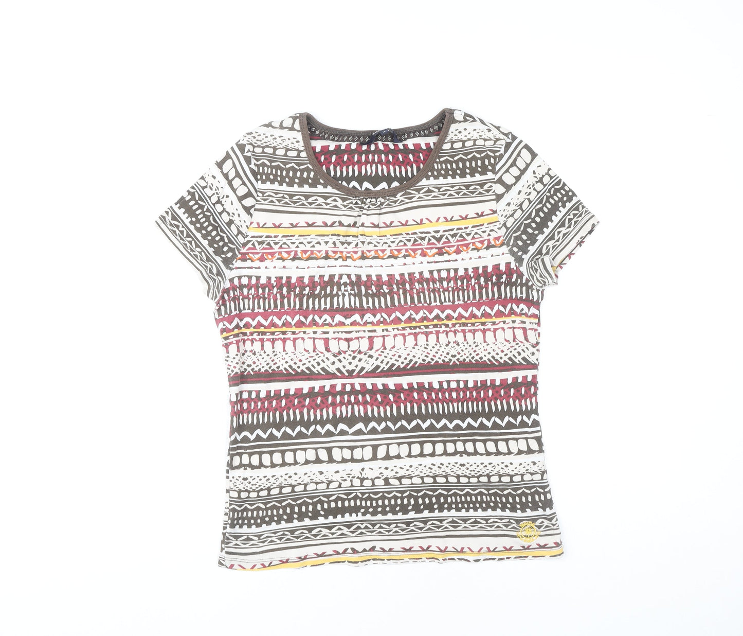 Maine New England Womens Multicoloured Aztec T-Shirt Size 16