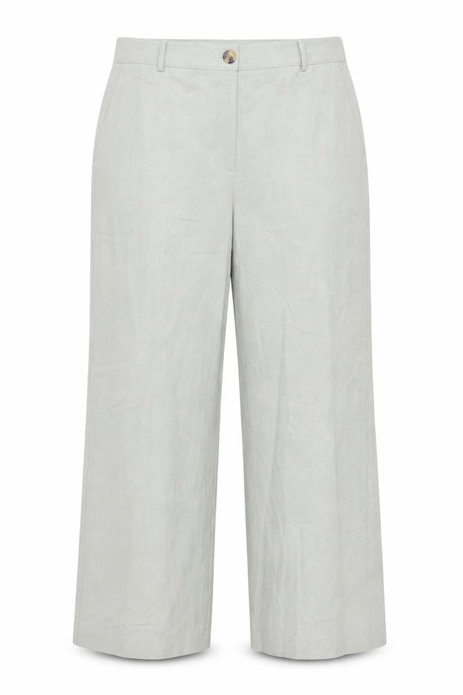 Marks and Spencer Womens Green Wide-Leg Trousers Size 18 Regular