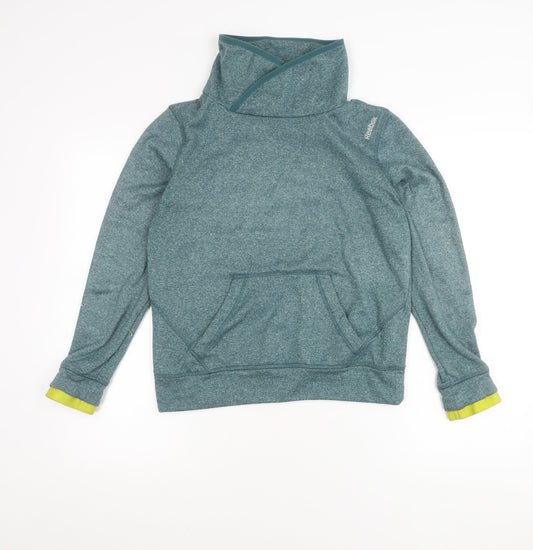 Reebok Boys Green Pullover Fleece Sweatshirt S Cowl Neck Long Sleeve