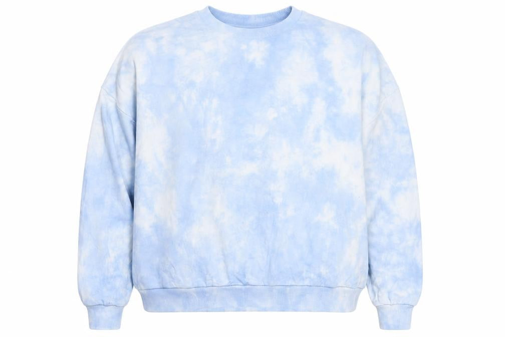 ASOS DESIGN Women’s Blue Tie-Dye Sweatshirt UK 14 Cotton Pullover