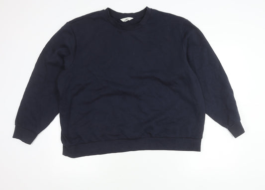 Marks and Spencer Womens Blue XL Pullover Sweatshirt Cotton Blend