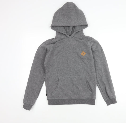 Mazine Boys Grey Pullover Hoodie 15-16 Yrs Regular Fit Cotton Blend