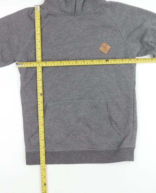 Mazine Boys Grey Pullover Hoodie 15-16 Yrs Regular Fit Cotton Blend