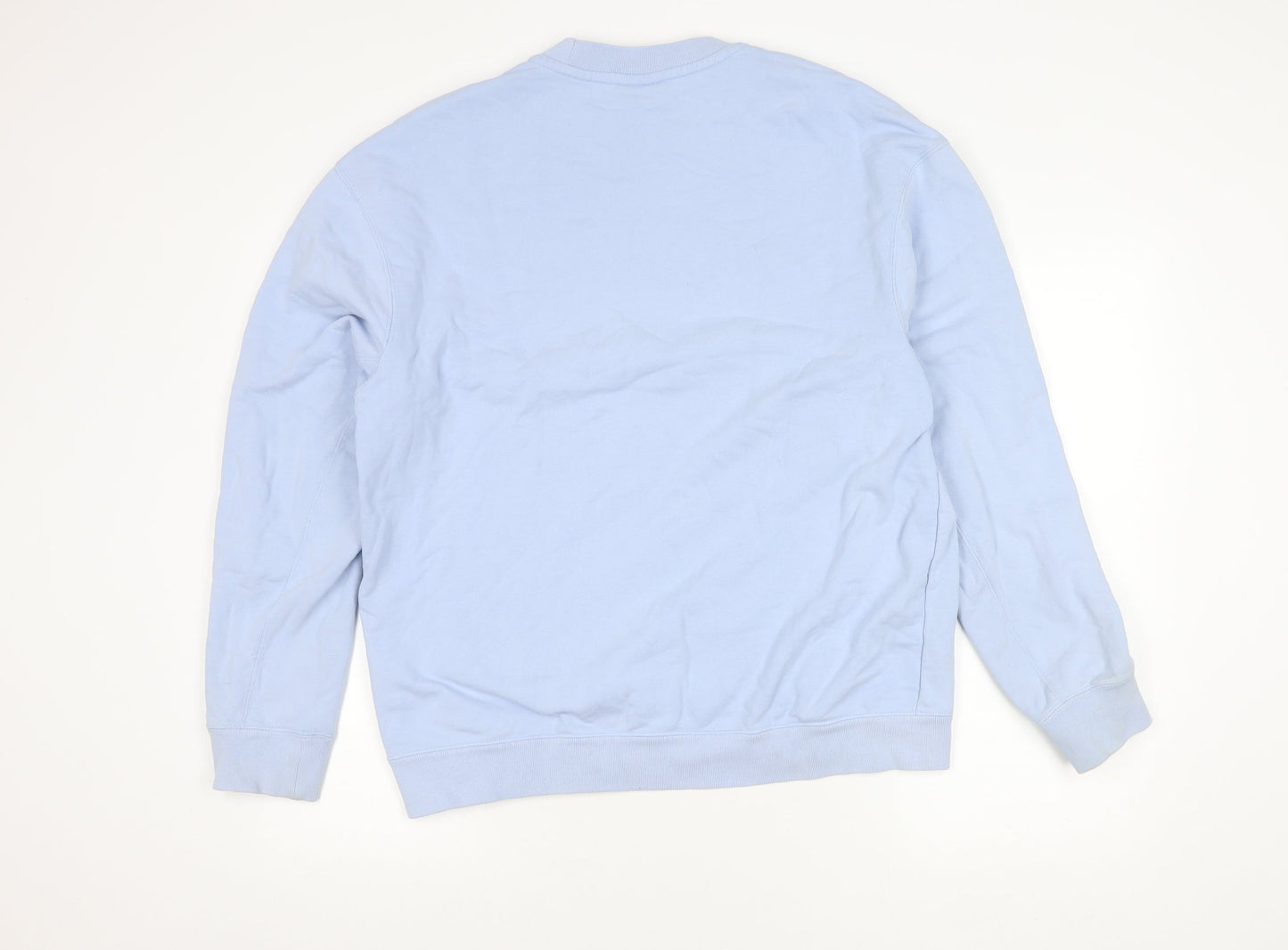 Nike Women’s Blue Pullover Sweatshirt L Cotton Blend Logo