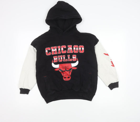 Marks and Spencer Boys Black Chicago Bulls NBA Pullover Hoodie 10-11 Years