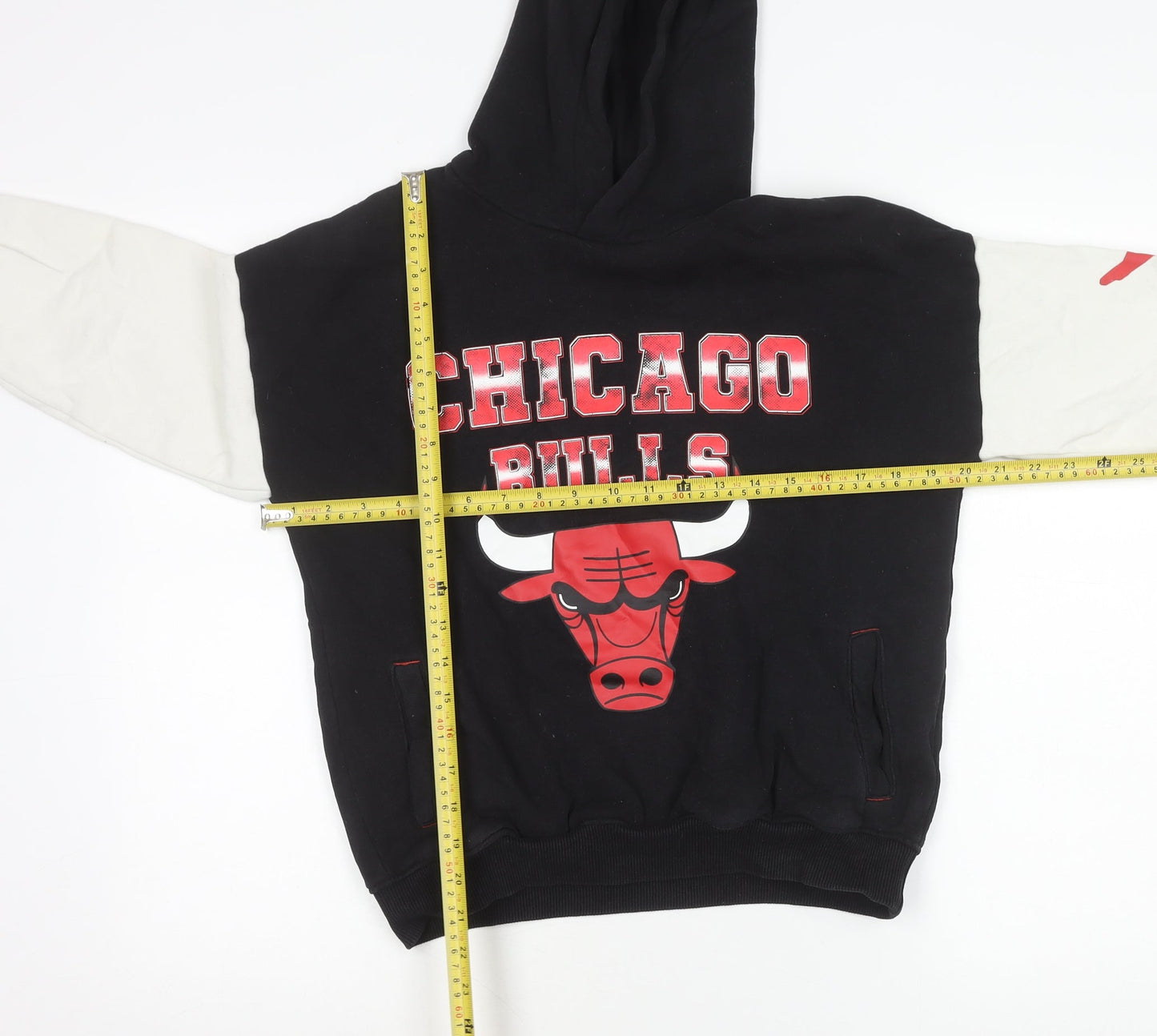 Marks and Spencer Boys Black Chicago Bulls NBA Pullover Hoodie 10-11 Years