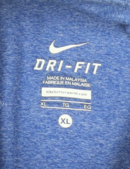 Nike Men’s Blue Dri-FIT XL 1/4 Zip Athletic Sweatshirt Running Top