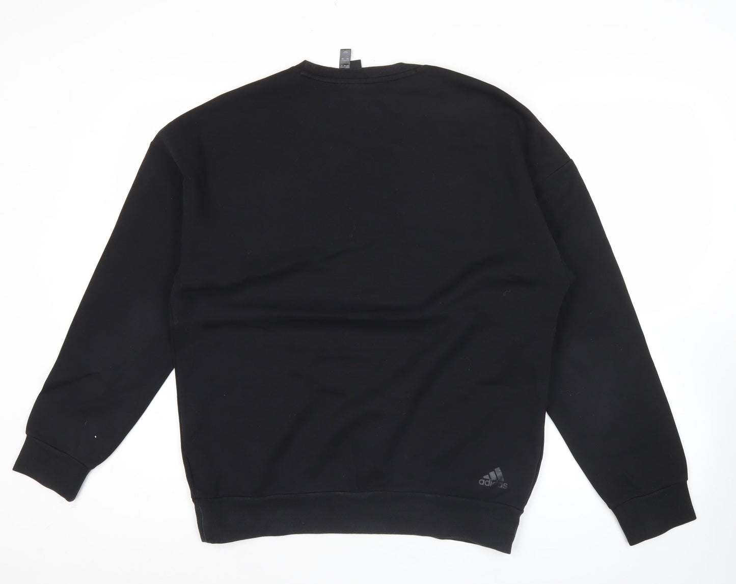 Adidas Men’s Black Sweatshirt M Pullover Crew Neck Logo Sportswear