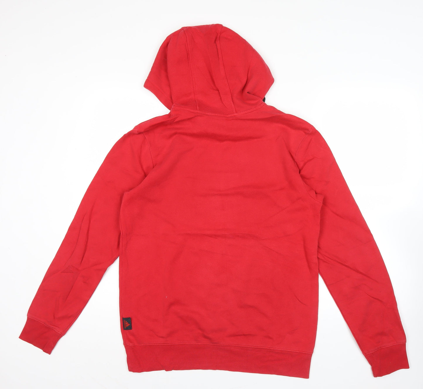 Adidas Men Red Pullover Hoodie Medium Sports Graphic Logo