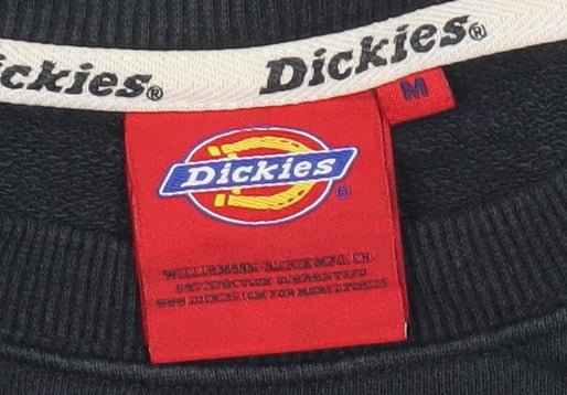 Dickies Men’s Black Crew Neck Sweatshirt M Logo Graphic Pullover