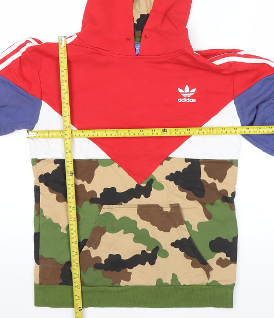 Adidas Mens Multicoloured Camouflage Pullover Hoodie L