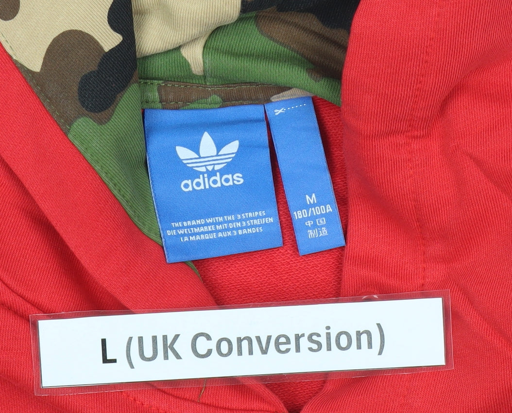 Adidas Mens Multicoloured Camouflage Pullover Hoodie L