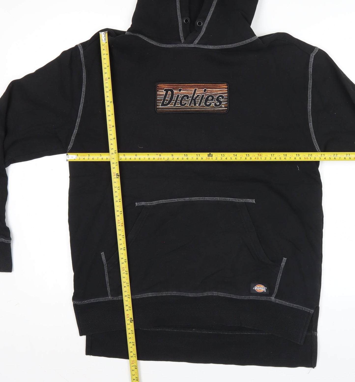 Dickies Mens Black Pullover Hoodie L Logo Hooded Sweatshirt