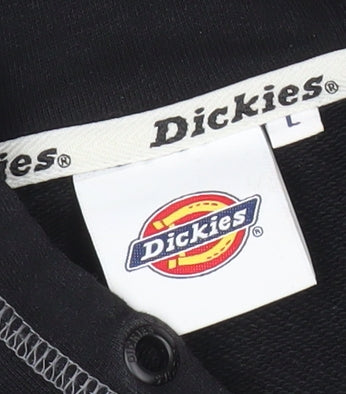 Dickies Mens Black Pullover Hoodie L Logo Hooded Sweatshirt