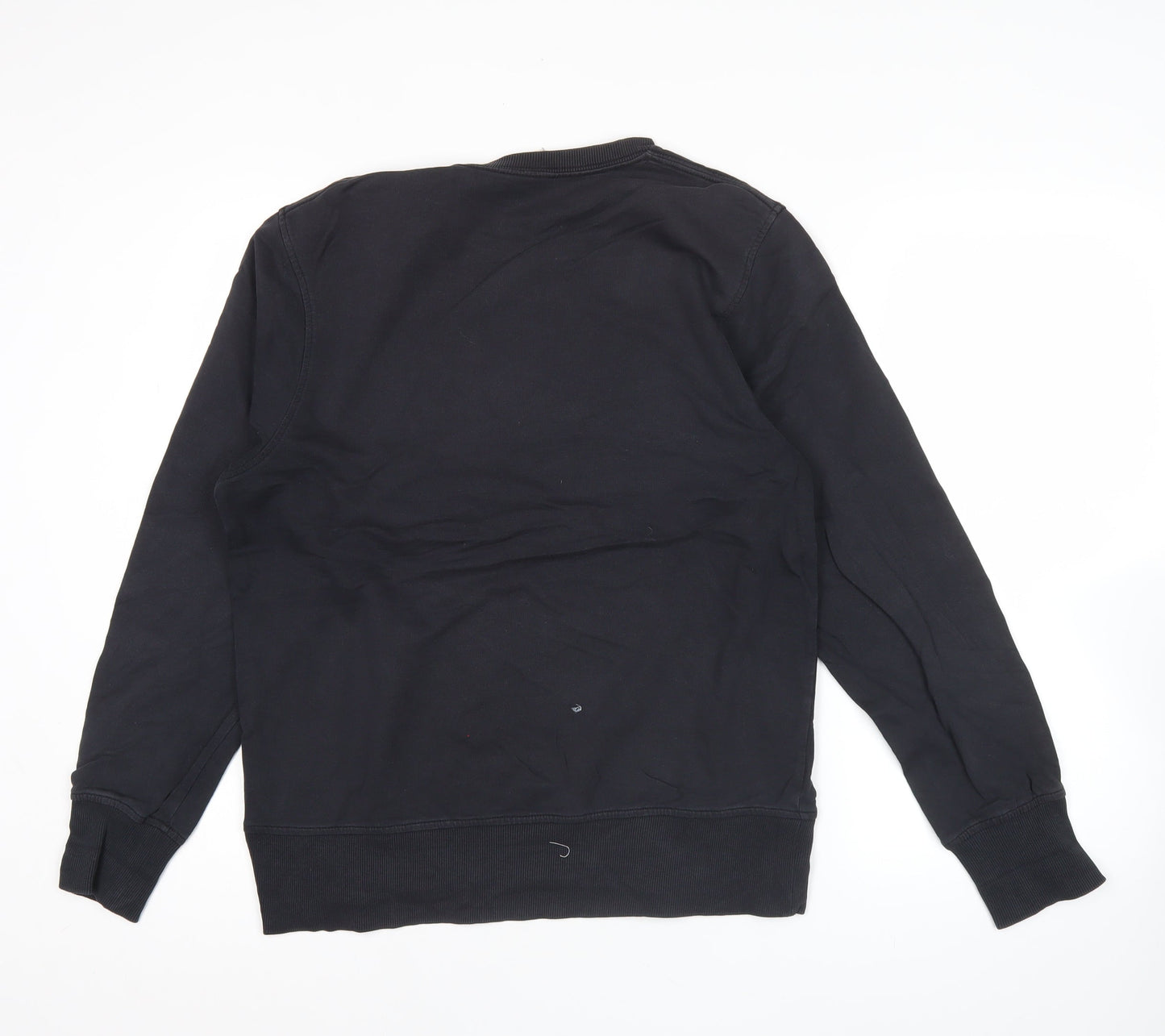 Nike Men Black Sweatshirt M Pullover Crew Neck Logo Athletic Jersey