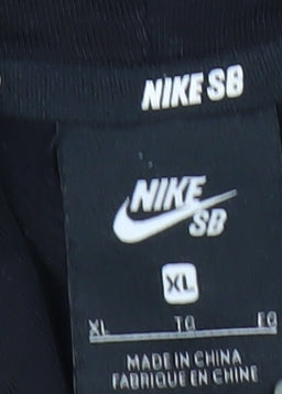 Nike SB Mens Black Pullover Hoodie XL Skateboarding Logo Fleece