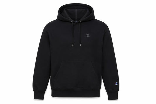 Mens UK S Regular Champion Black Pullover Hoodie